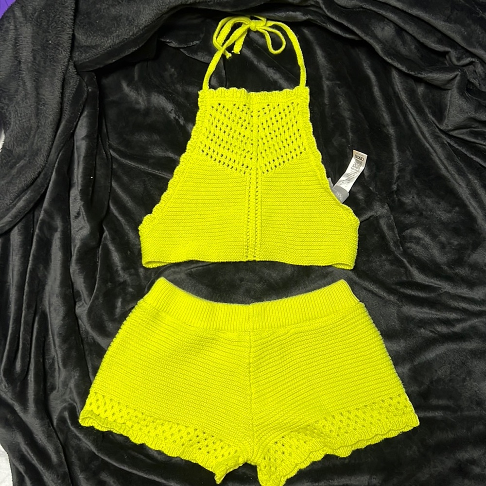 Halter top and short set